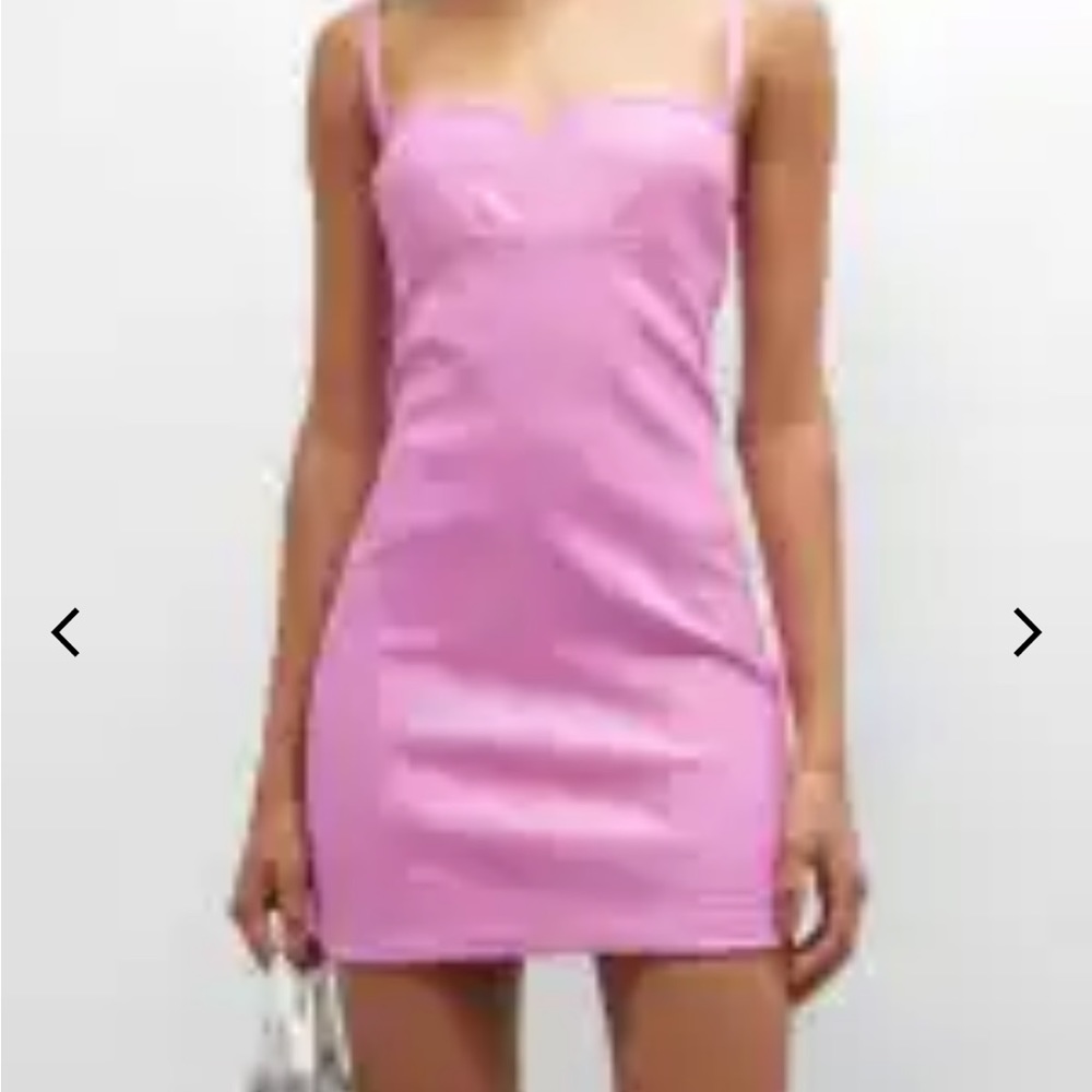Alexis Nixie Sweetheart Sleek vegan leather dress small